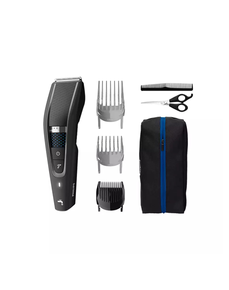 Philips Series 5000 Beard and Hair Trimmer HC5632/15 Cordless or corded, Number of length steps 28, Step precise 1 mm, Black