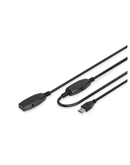 Digitus Extension cable DA-73105 10 m, Black