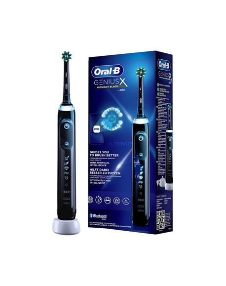 Oral-B Electric Toothbrush Genius X Rechargeable, For adults, Number of brush heads included 1, Number of teeth brushing modes 6