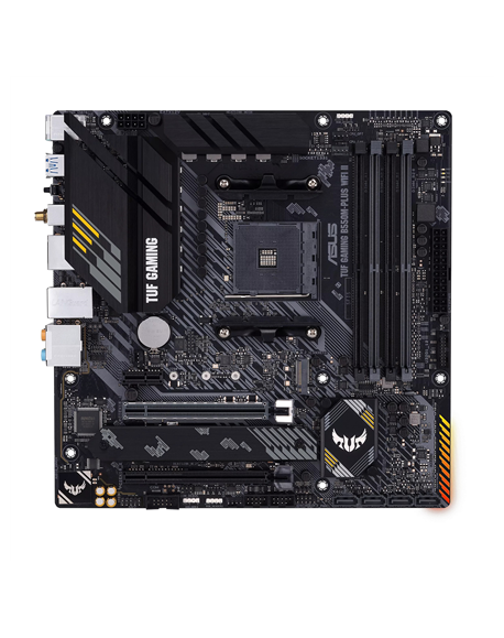 Asus TUF GAMING B550M-PLUS WIFI II Processor family AMD, Processor socket AM4, DDR4, Memory slots 4, Chipset B550, microATX