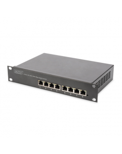 Digitus 8-port Gigabit Ethernet Switch DN-80114 10/100/1000 Mbps (RJ-45), Unmanaged, Rack mountable, Power supply type Internal,