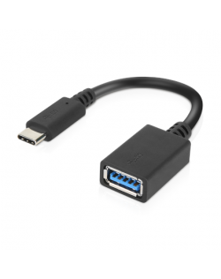 Lenovo 0.14 m, Black, USB-C to USB-A Adapter