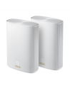Asus ZenWiFi AX Hybrid (XP4) (2pk White) 802.11ax, 574+1201 Mbit/s, Ethernet LAN (RJ-45) ports 2, Mesh Support Yes, MU-MiMO Yes, 1 x USB 3.0 Gen 1, White