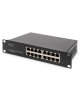Digitus 16-port Gigabit Ethernet Switch DN-80115 10/100/1000 Mbps (RJ-45), Unmanaged, Rack mountable, Power supply type Internal