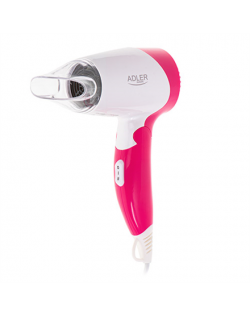 Adler Hair Dryer AD 2259 1200 W, Number of temperature settings 2, White/Pink