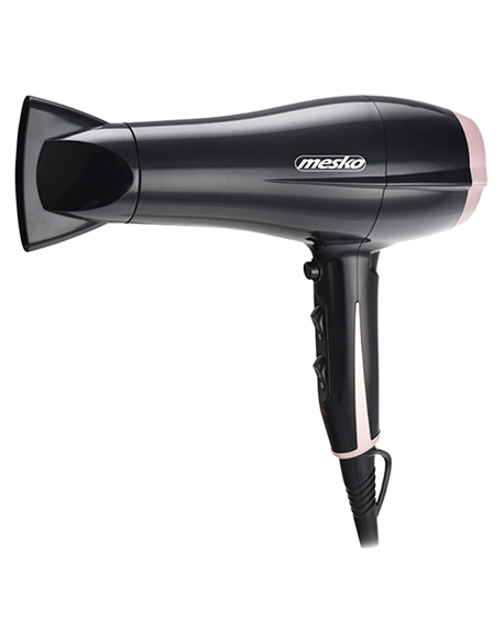 Mesko Hair Dryer MS 2249 2000 W, Number of temperature settings 3, Black/Pink