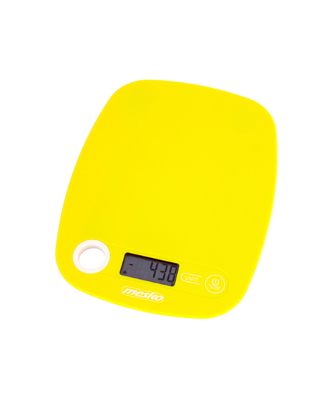 Mesko Kitchen scale MS 3159y Maximum weight (capacity) 5 kg, Graduation 1 g, Display type LCD, Yellow