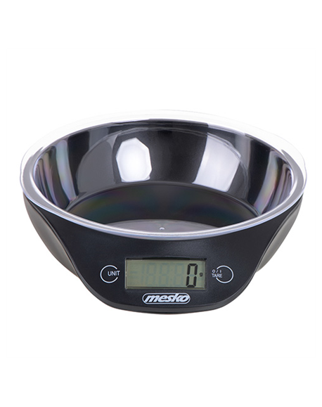 Mesko Kitchen scale with a bowl MS 3164 Maximum weight (capacity) 5 kg, Graduation 1 g, Display type LCD, Black