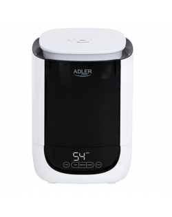 Adler Air Humidifier AD 7966 35 m³, 25 W, Water tank capacity 4.6 L, Ultrasonic, Humidification capacity 280 ml/hr, White/Black