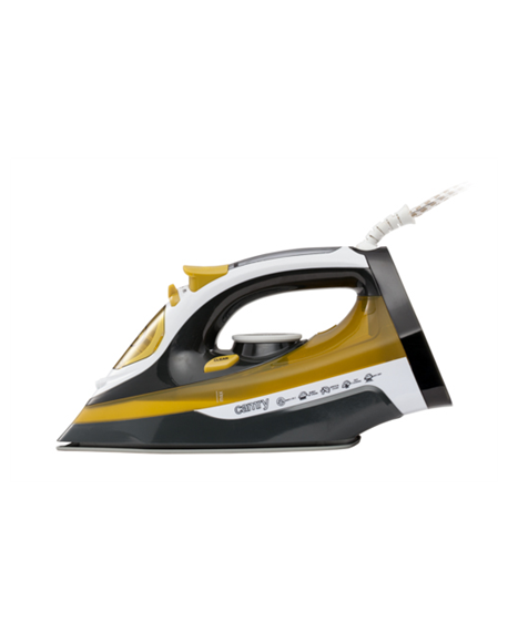 Camry Iron CR 5029 Steam Iron, 2400 W, Continuous steam 40 g/min, Steam boost performance 70 g/min, White/Black/Gold