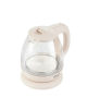 Adler Kettle AD 1283C Electric, 900 W, 1 L, Glass/Stainless steel, 360° rotational base, Cream