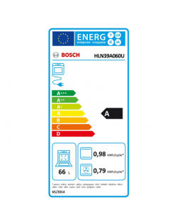 Bosch Cooker HLN39A060U Hob type Induction, Oven type Electric, Black, Width 60 cm, Grilling, Red LED, 66 L, Depth 60 cm