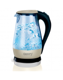Camry CR 1251 Standard kettle, Glass, Glass/Black, 2000 W, 360° rotational base, 1.7 L