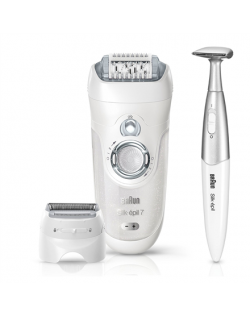 Braun Silk-Epil 7 Warranty 24 month(s), Number of speeds 2, Number of intensity levels 2, Operating time 40 min, Silver, White