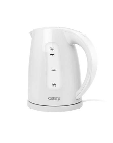 Camry Kettle CR 1255 Standard, Plastic, White, 2200 W, 360° rotational base, 1.7 L
