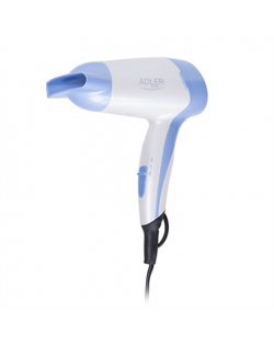 Adler Hair Dryer AD 2222 Foldable handle, 1200 W, White/blue