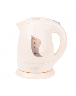 Adler Kettle AD 08 b Standard, Plastic, Beige, 850 W, 360° rotational base, 1 L