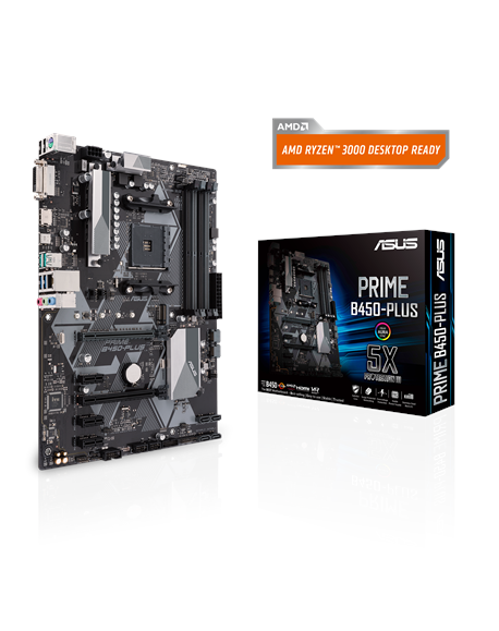 Asus PRIME B450-PLUS Processor family AMD, Processor socket AM4, Memory slots 4, Chipset AMD B, ATX