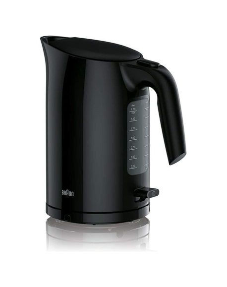 Braun Kettle WK3100BK PurEase Standard, 2200 W, 1.7 L, Plastic, Black, 360° rotational base