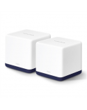 Mercusys AC1900 Whole Home Mesh Wi-Fi System Halo H50G (2-Pack) 802.11ac, 600+1300 Mbit/s, Ethernet LAN (RJ-45) ports 3, Mesh Support Yes, MU-MiMO Yes, White