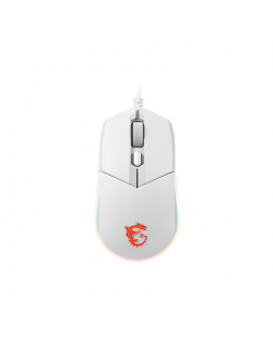 MSI Clutch GM11 Optical, RGB LED light, White, Gaming Mouse, 1000 Hz