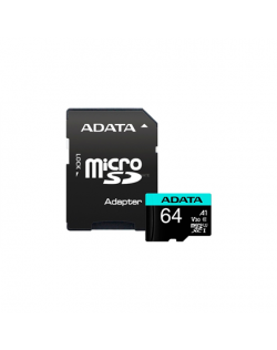 ADATA Premier Pro UHS-I U3 V30S 64 GB, MicroSDXC, Flash memory class 10, Adapter