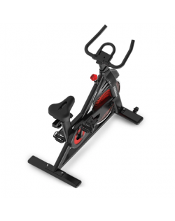 EQI Smart S102 Home Use Spin Bike, Adjustable resistance, 120 kg, 13 kg, Chain Driven, Black/Red, LCD display
