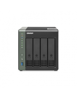 QNAP 4-Bay QTS NAS TS-431X3-4G Up to 4 HDD/SSD Hot-Swap, AL314 Quad-Core, Processor frequency 1.7 GHz, 4 GB, DDR3L, 1x1GbE, 1x2.