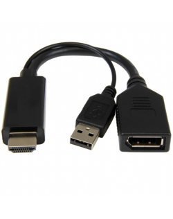 Cablexpert Active 4K HDMI to DisplayPort Adapter A-HDMIM-DPF-01 Black, HDMI to DisplayPort, 0.1 m