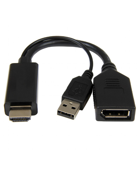 Cablexpert Active 4K HDMI to DisplayPort Adapter A-HDMIM-DPF-01 Black, HDMI to DisplayPort, 0.1 m