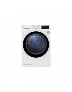 LG Dryer Machine RH80V3AV6N Energy efficiency class A++, Front loading, 8 kg, LED touch screen, Depth 69 cm, Wi-Fi, White