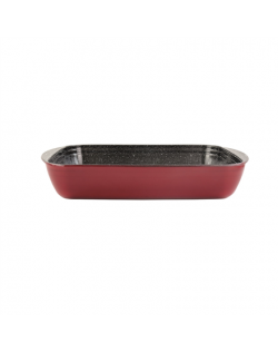 Stoneline Casserole dish 21477 4.5 L, 40x27 cm, Borosilicate glass, Red, Dishwasher proof