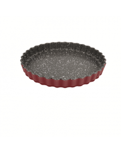 Stoneline Quiche and tarte dish 21550 1.3 L, 27 cm, Borosilicate glass, Red, Dishwasher proof