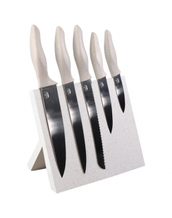 Stoneline Knife Block Natural Line 21197 Folding stand, 5 pc(s), Dishwasher proof, 9/12.5/20.1/20.2 cm