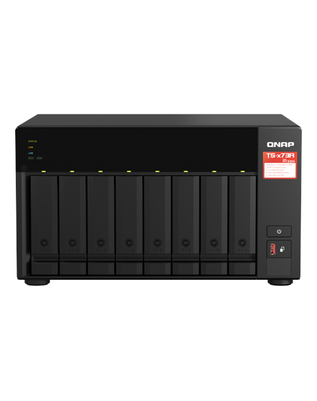 QNAP 8-Bay QTS and QuTS hero NAS TS-873A-8G Up to 8 HDD/SSD Hot-Swap, Ryzen V1500B Quad-Core, Processor frequency 2.2 GHz, 8 GB,