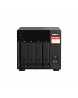 QNAP 4-Bay QTS and QuTS hero NAS TS-473A-8G Up to 4 HDD/SSD Hot-Swap, Ryzen V1500B Quad-Core, Processor frequency 2.2 GHz, 8 GB,