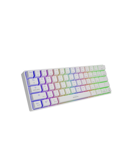 Genesis THOR 660 RGB Gaming keyboard, RGB LED light, US, White, Bluetooth, Wired, Wireless connection, Gateron Red Switch