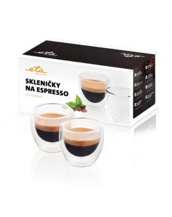 ETA Espresso cups ETA418193000 For espresso coffee, 2 pc(s), Dishwasher proof, Glass