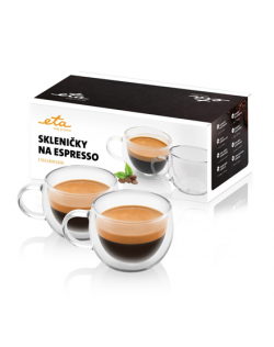 ETA Espresso cups ETA518091000 For espresso coffee, 2 pc(s), Dishwasher proof, Glass