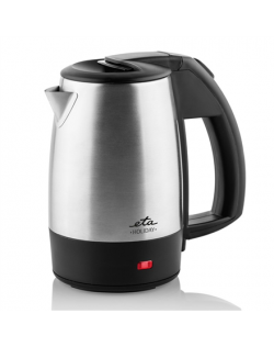 ETA Kettle ETA618890010 Holiday Electric, 1000 W, 0.5 L, Stainless steel, Black/Stainless steel