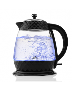 ETA Crystal Kettle ETA315490000 Electric, 2200 W, 1.7 L, Glass, 360° rotational base, Glass/Black