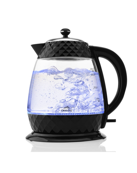 ETA Crystal Kettle ETA315490000 Electric, 2200 W, 1.7 L, Glass, 360° rotational base, Glass/Black