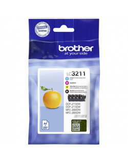 Brother Multipack LC3211VALDR Cartridge, Black, cyan, magenta, yellow