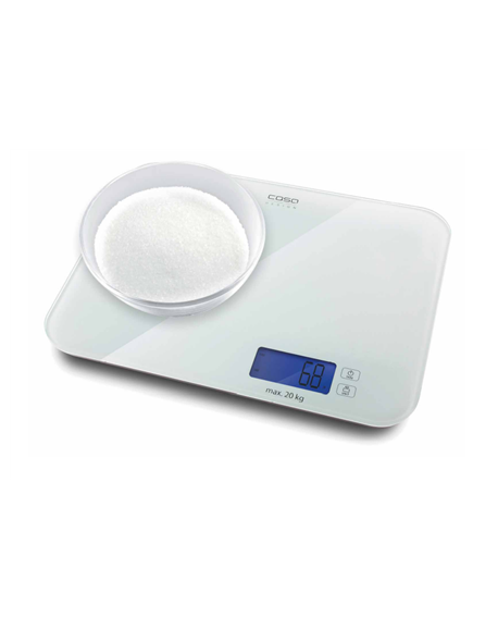 Caso Designer kitchen scales LX 20 03294 Maximum weight (capacity) 20 kg, Graduation 5 g, White