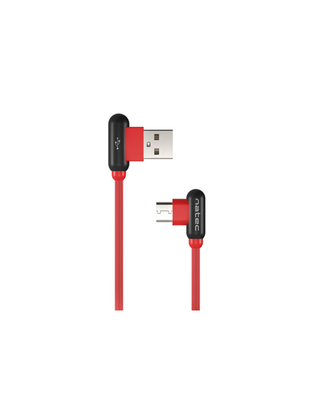 Natec Prati, Angled USB Type C to Type A Cable 1m, Red