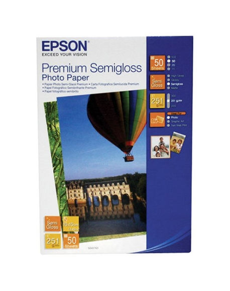 Epson Premium Semigloss Photo Paper 10x15cm, 251g/m2, 50 sheets Epson