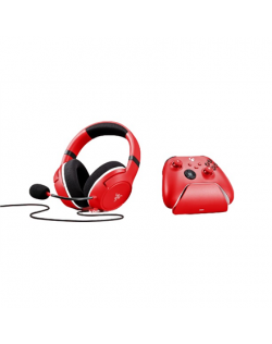 Razer Gaming Headset Kaira X and Charging Stand for Xbox Controller Duo Bundle Built-in microphone, Red, Wired