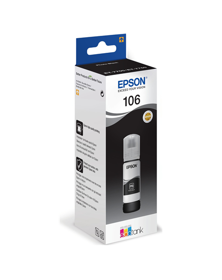 Epson Ecotank Photo 106 Ink Bottle, Black