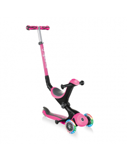 Globber Scooter Go Up Deluxe Lights Scooter, Pink