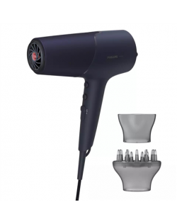 Philips Hair Dryer BHD510/00 2300 W, Number of temperature settings 3, Ionic function, Diffuser nozzle, Blue and metal